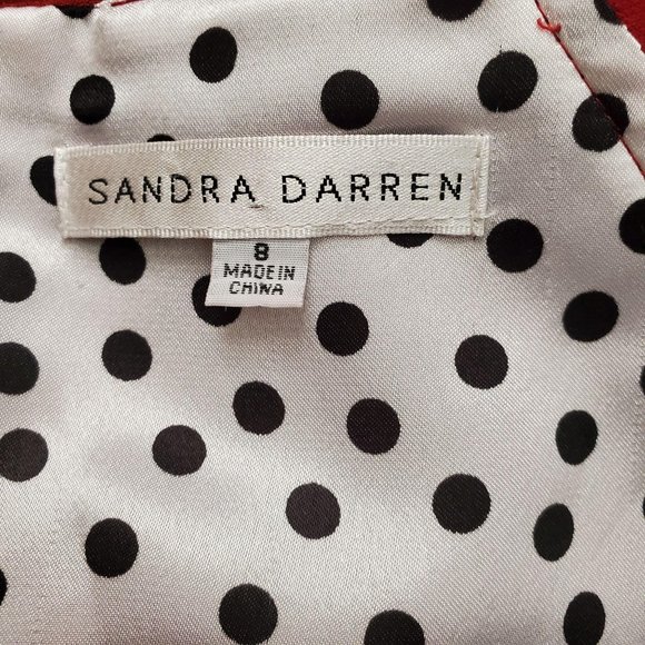 Sandra Darren Women’s Ruffle Front V-Neck Cap Sleeve Sheath Dress Size 8 - Picture 13 of 13